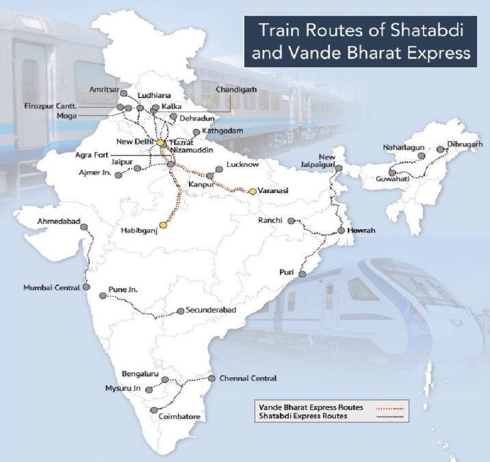 Vande Bharat Express Route Map 