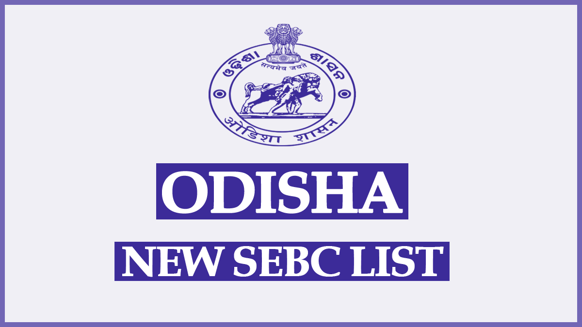 New SEBC List of Odisha