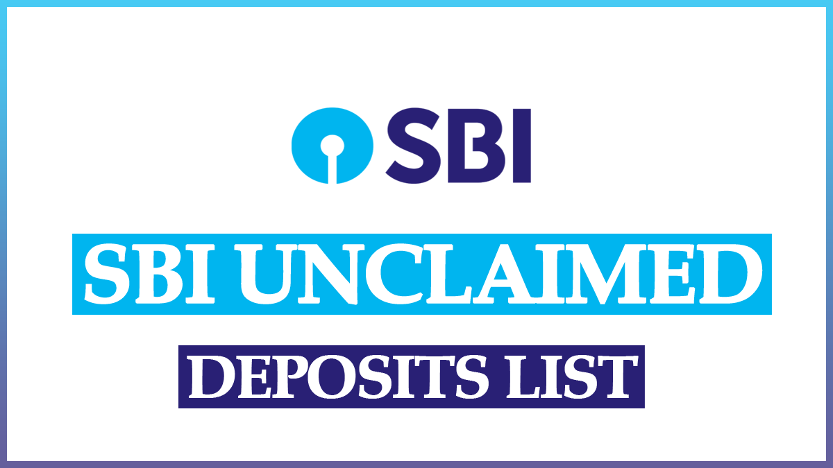SBI Unclaimed Deposits List