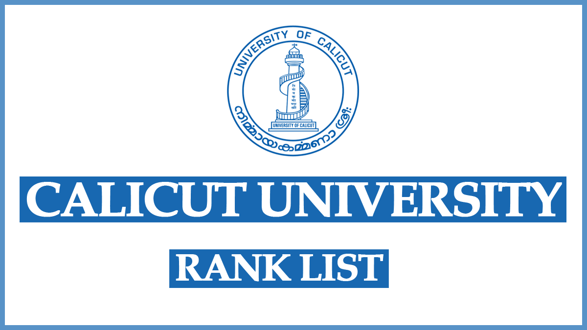 Calicut University Rank List 2023