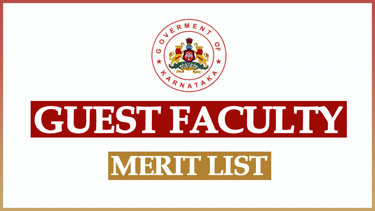 Guest Faculty Merit List