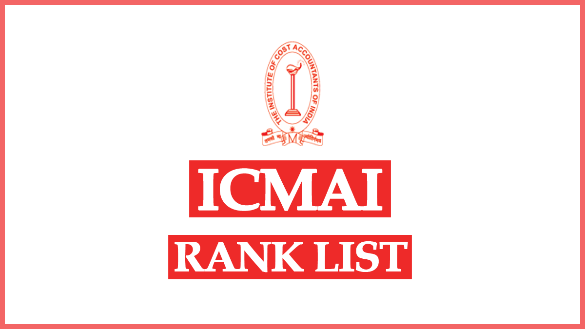 ICMAI Rank List 1