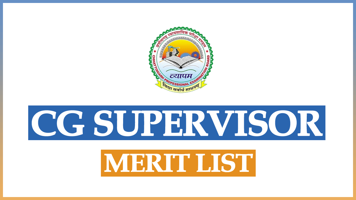 Mahila Supervisor Result 2023 Merit List