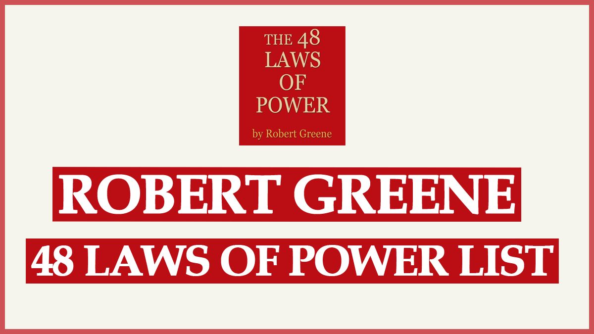 48 Laws of Power List PDF Download