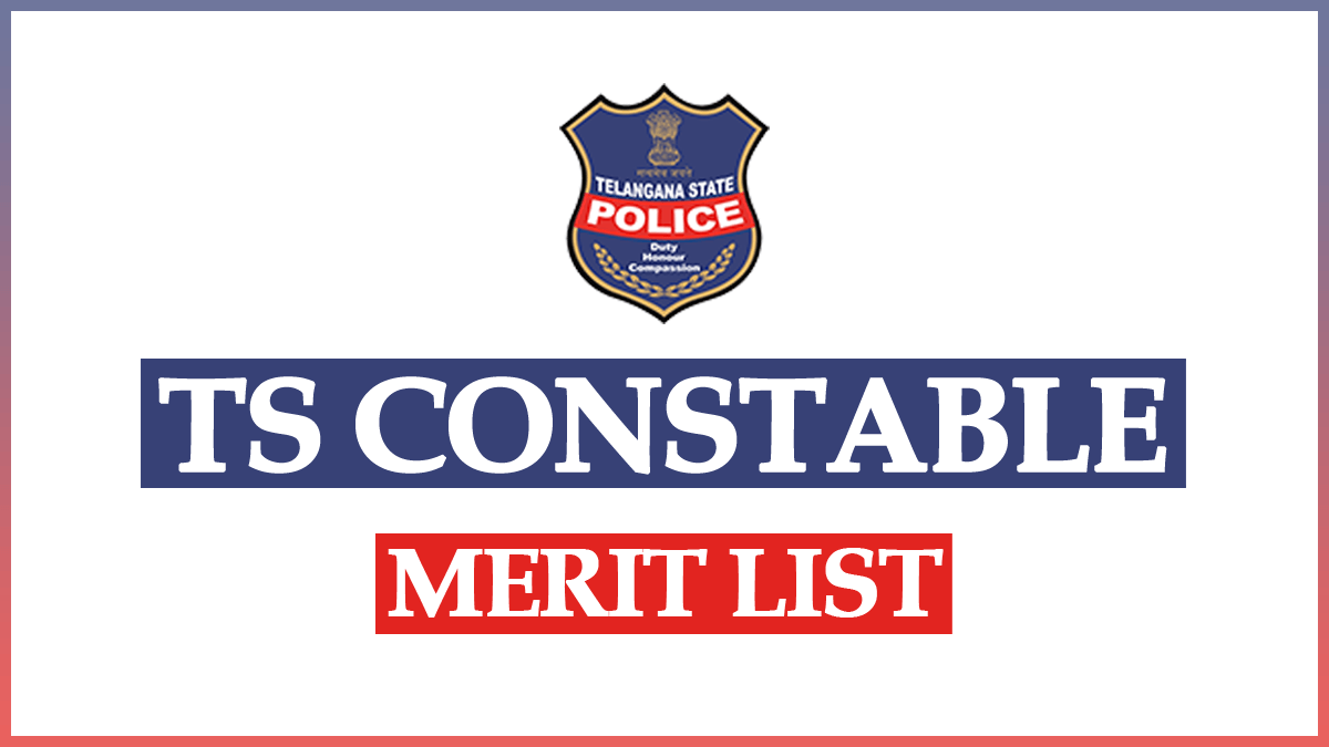 TS Constable Merit List 2023 Pdf Download