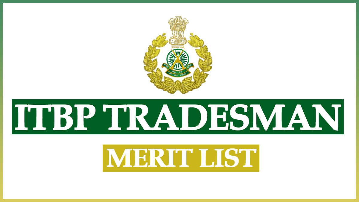 ITBP Tradesman Result Merit List 2023