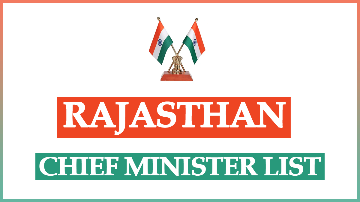 Rajasthan Chief Minister List PDF from 1949 to 2024