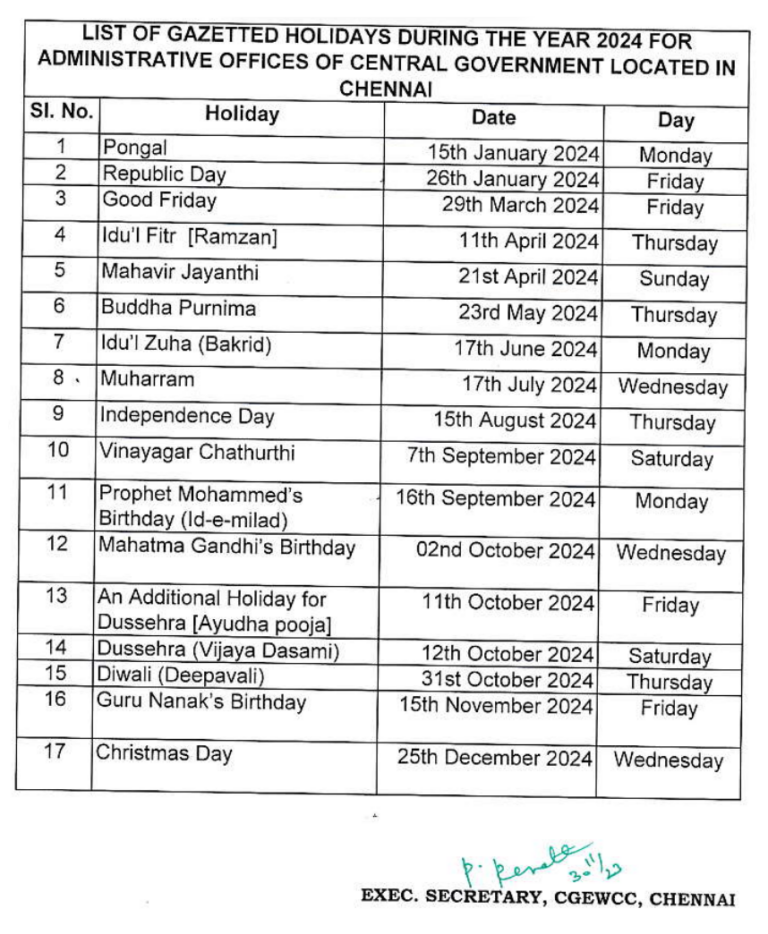 TASMAC Holidays List 2024 & TASMAC Calendar 202425 PDF