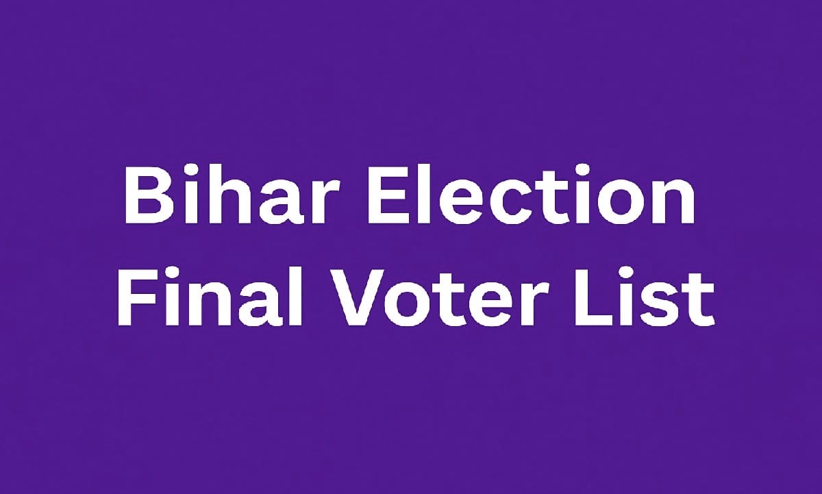 Bihar Election Final Voter List PDF 2025