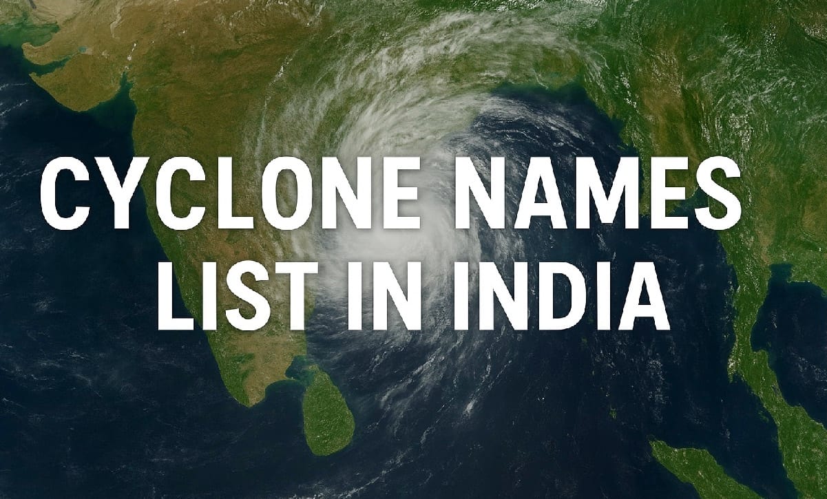 Cyclone Names List in India