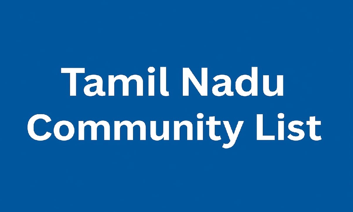Tamil Nadu Community List