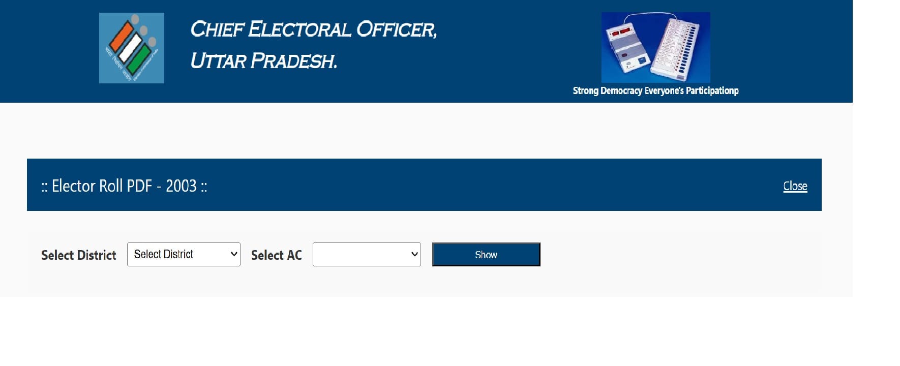 2003 Voter List PDF UP