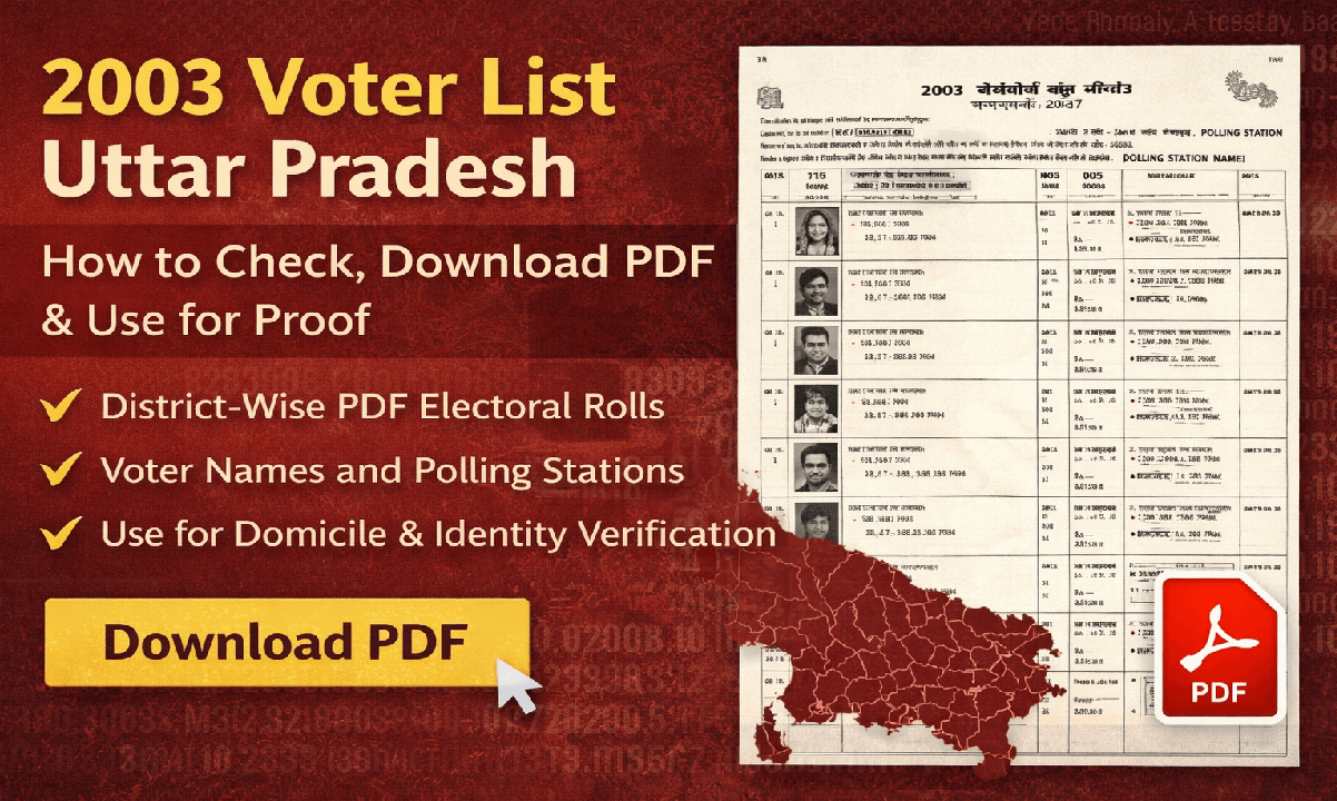 2003 Voter List Uttar Pradesh