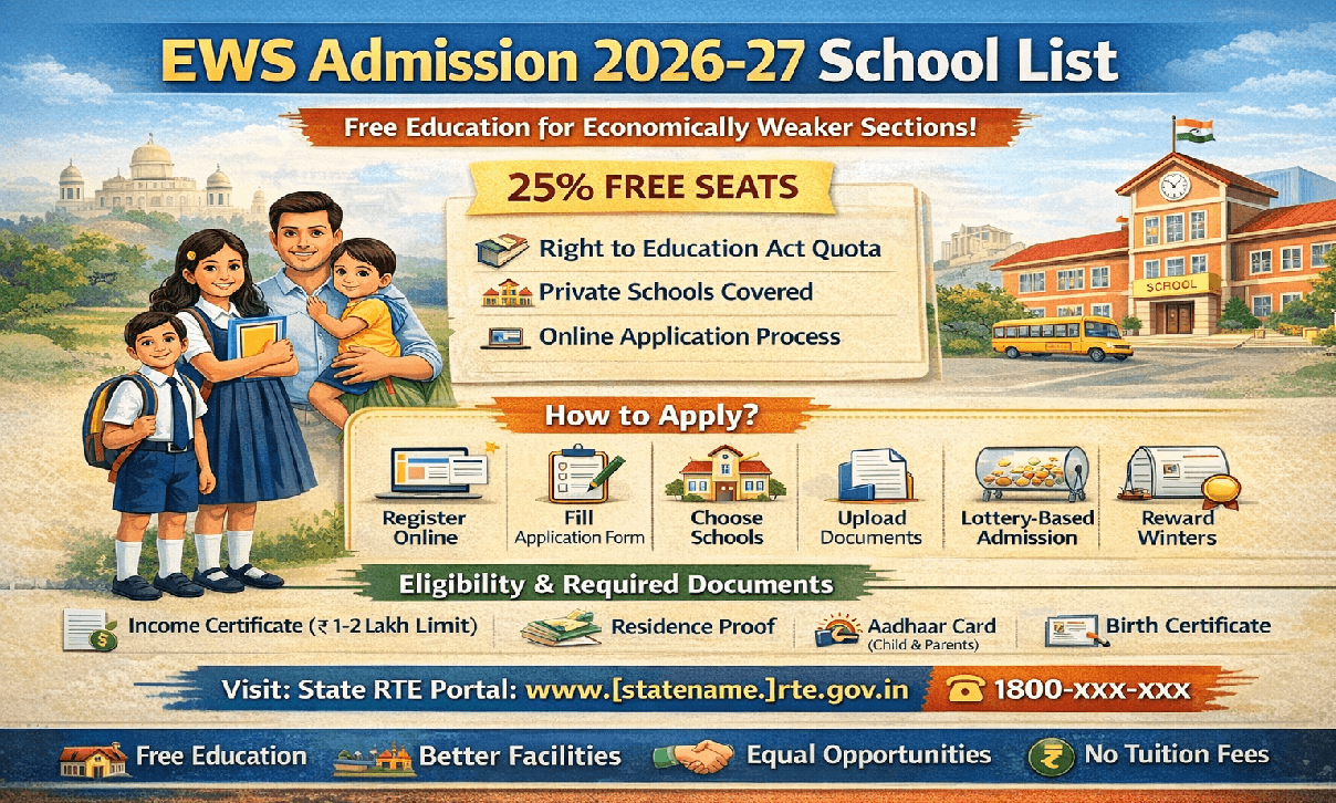 EWS Admission 2026-27 School List