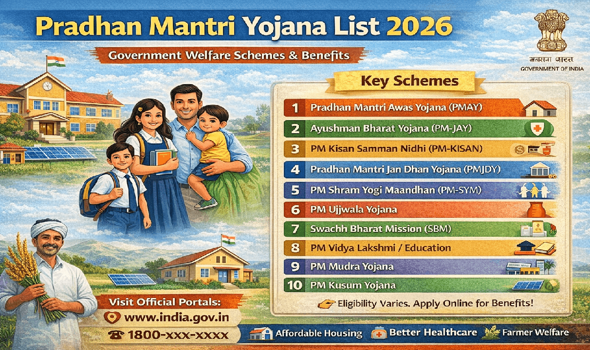 Pradhan Mantri Yojana List